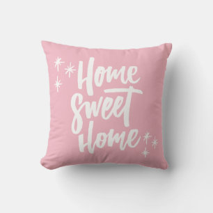 Home Sweet Home Pink With White Lettering Cushion