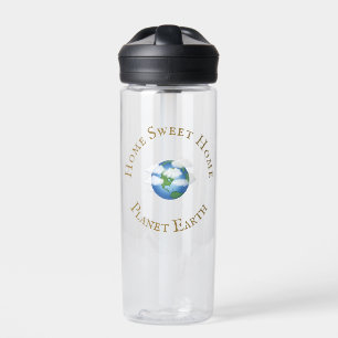"Home Sweet Home Planet Earth" Sparkling Stars Water Bottle