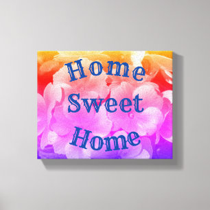 Home Sweet Home Primrose Flowers Canvas Print