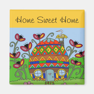 Home Sweet Home Pysanka House Magnet