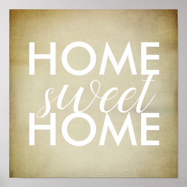 home sweet home quote  poster typography design (Front)