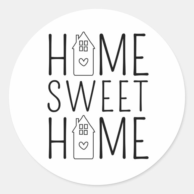 Home Sweet Home Real Estate Classic Round Sticker (Front)