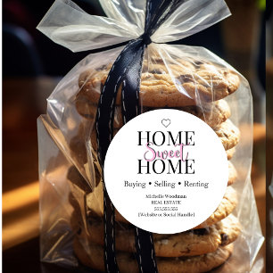 Home Sweet Home Real Estate Cookie Sticker   