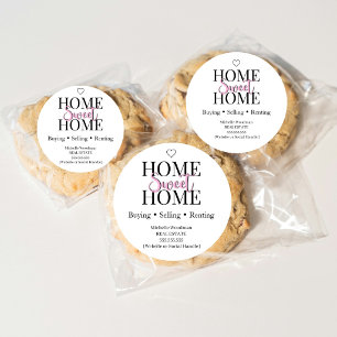 Home Sweet Home Real Estate Cookie Sticker   