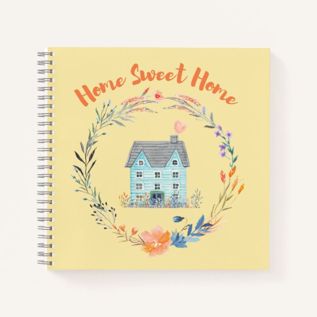 Home Sweet Home Real Estate Housewarming Custom   Notebook (Front)