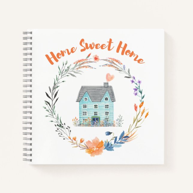Home Sweet Home Realtor Modern Promotional Custom Notebook (Front)