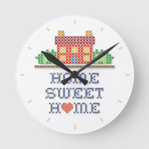 Home Sweet Home Round Clock