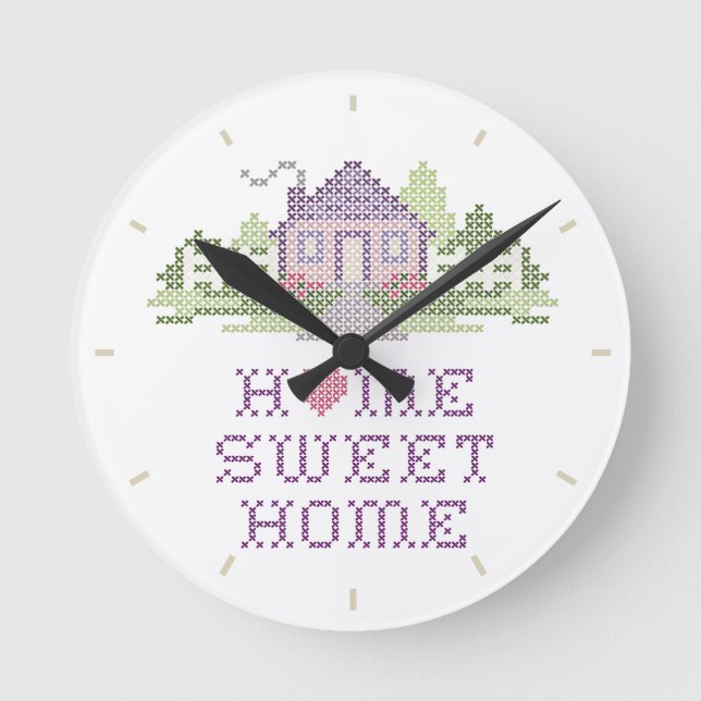 Home Sweet Home Round Clock (Front)