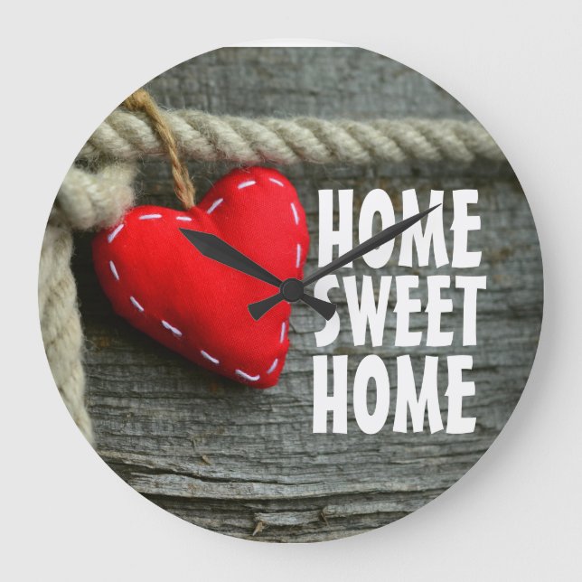 HOME SWEET HOME RUSTIC Wall Clock (Front)