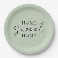 'Home Sweet Home' Soft Sage Green Farmhouse Rustic