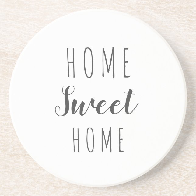 Home Sweet Home Stone drink coaster (Front)