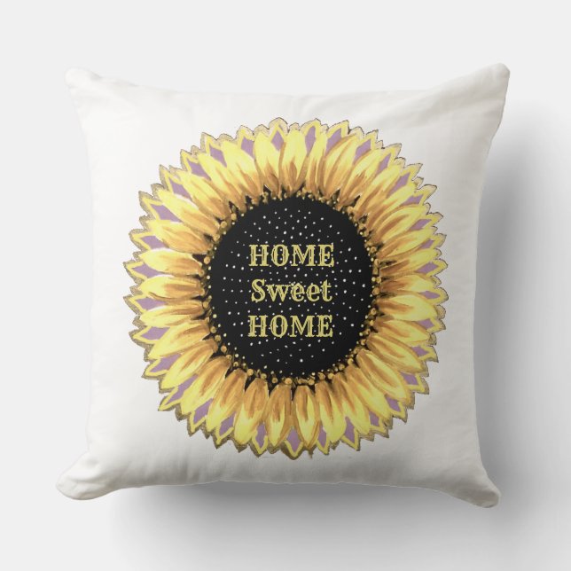 Home Sweet Home Sunflower Cushion (Front)