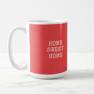 Home sweet home text in orange pink coffee mug