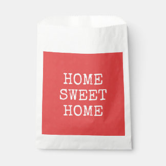 Home sweet home text orange minimal design  favour bags