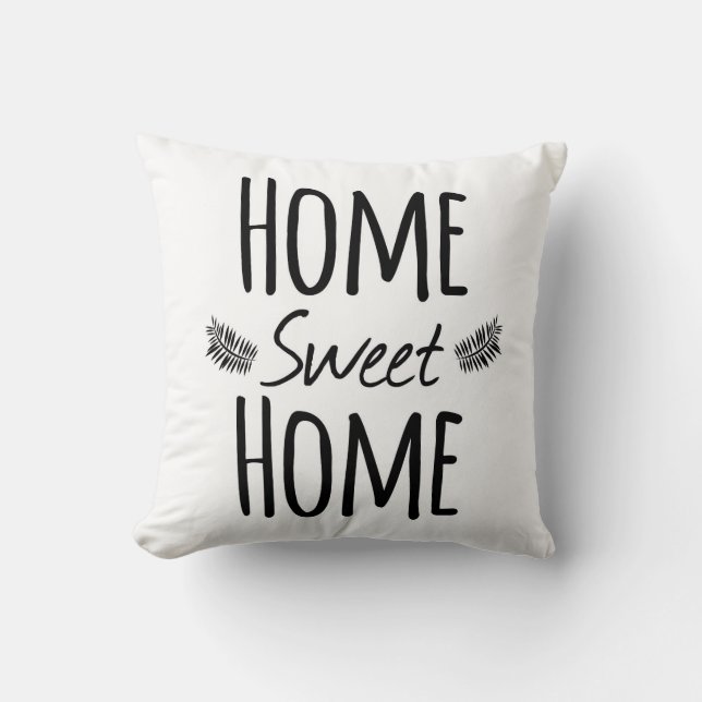 Home Sweet Home Typography Pillow (Front)