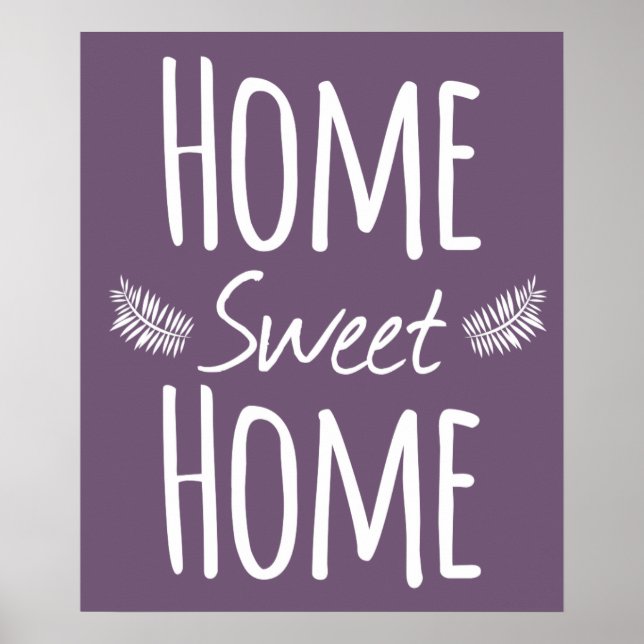 Home Sweet Home Typography Poster (Front)
