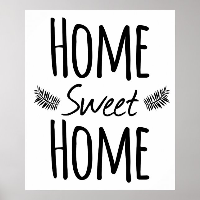 Home Sweet Home Typography Poster (Front)