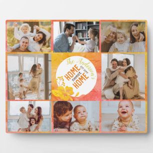 Home Sweet Home Unique Modern Photo Collage Family Plaque