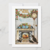 Home Sweet Home Vintage Christmas Hearth