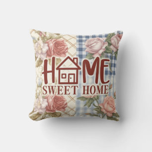 Home Sweet Home Vintage Floral  Cushion