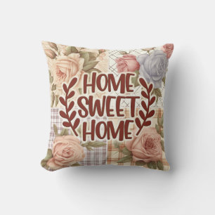 Home Sweet Home Vintage Rose Real Estate Gift Cushion