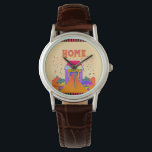 Home Sweet Home     Watch<br><div class="desc">Style: Women's Classic Brown Leather Strap Watch The Women's Classic Leather Watch is the definition of timeless style. Designed with croc-embossed leather straps and a silver alloy case, this watch exudes sophistication. Personalise it with your favourite design or text for a time piece that is as stylish as you are!...</div>