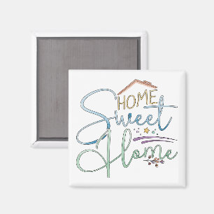 Home Sweet Home Watercolor Realtor Housewarming Magnet