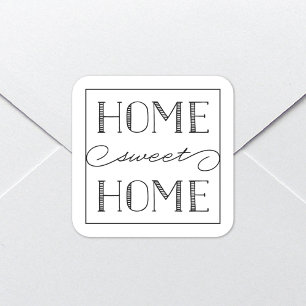 Home Sweet Home White Stationery Party Stickers