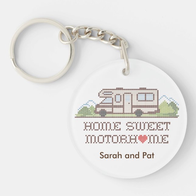 Home Sweet Motor Home Keychain (Front)