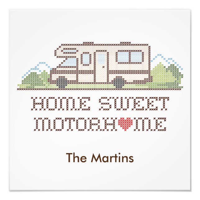 Home Sweet Motor Home Print (Front)