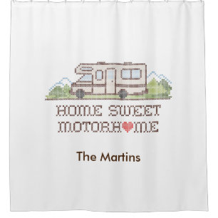 Home Sweet Motor Home Shower Curtain