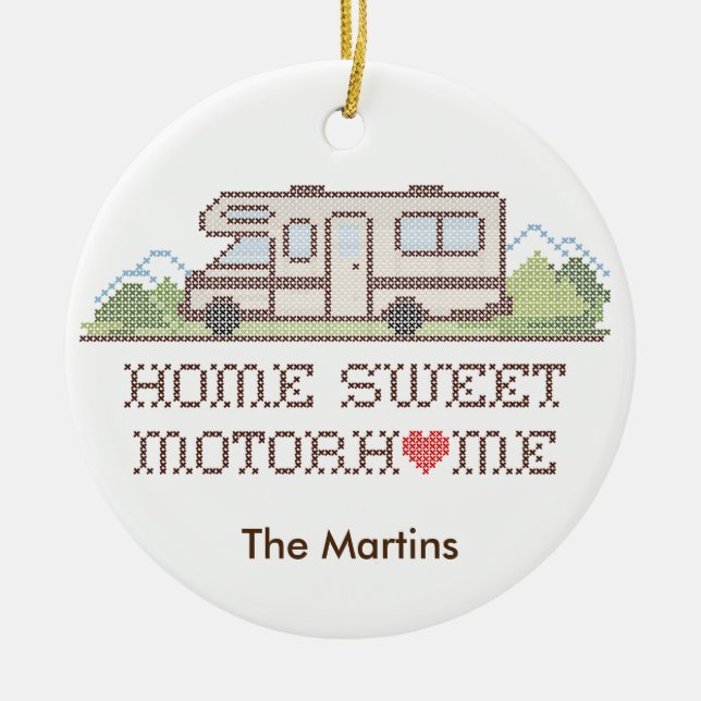 Home Sweet Motorhome Ornament (Front)