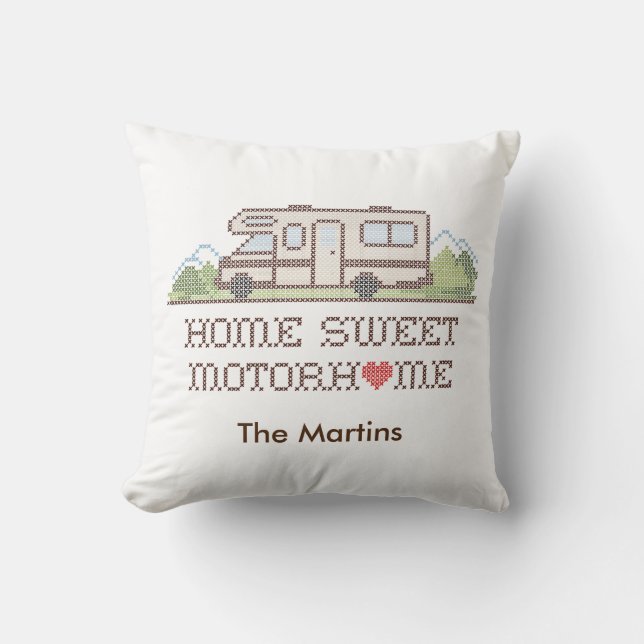 Home Sweet Motorhome Pillow (Front)