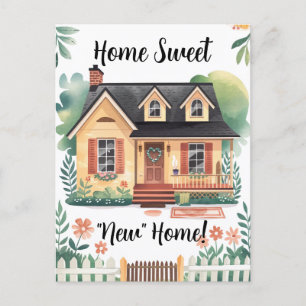 Home Sweet New Home Moving Announcement Postcard