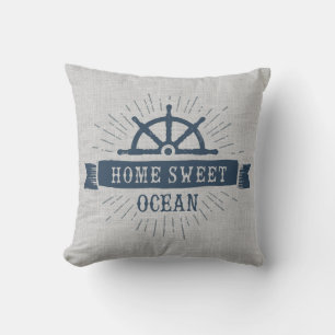 Home Sweet Ocean Captain's Wheel Cushion