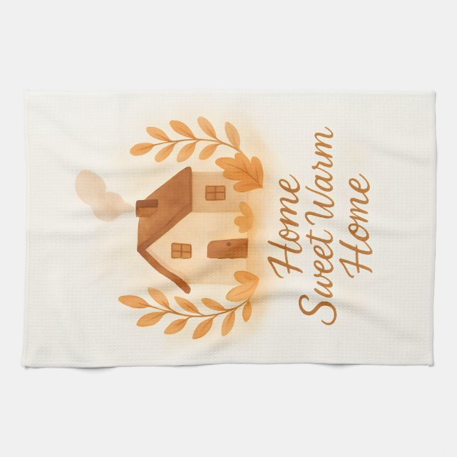 Home sweet warm home  tea towel (Horizontal)