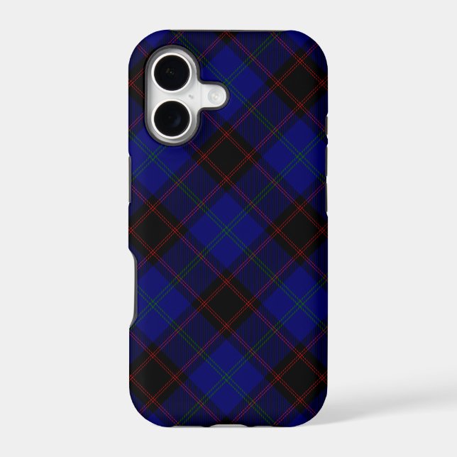 Home tartan blue black plaid (Back)