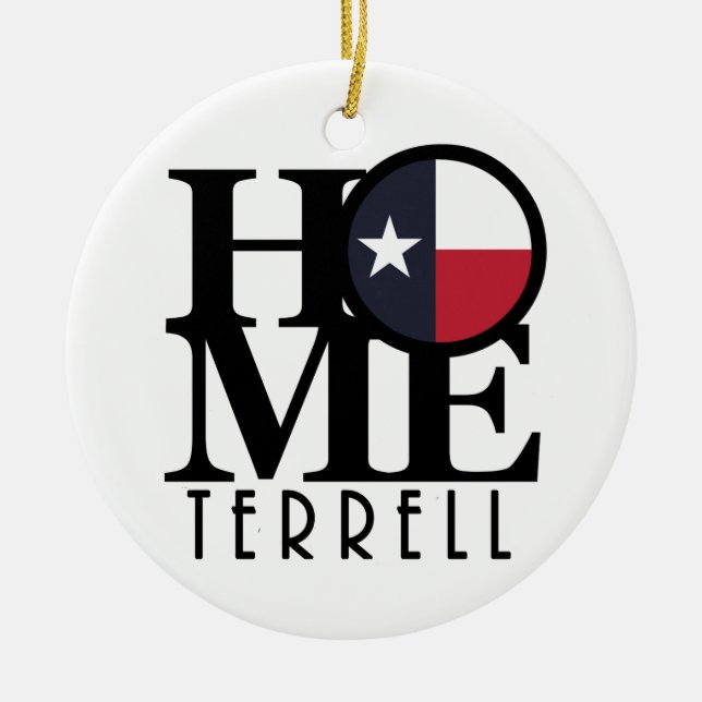 HOME Terrell Texas Ceramic Tree Decoration (Front)