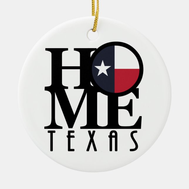 HOME Texas Ceramic Tree Decoration (Front)