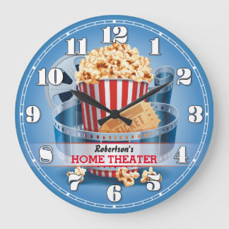 Home Theatre Cinema Personalizable Wall Clock