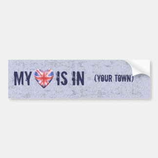 Home Town Heart Bumper Sticker