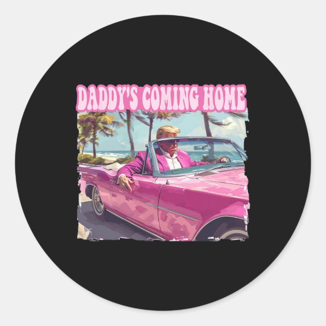 Home Trump Shirt Funny Maga Donald Trump 2024  Classic Round Sticker (Front)