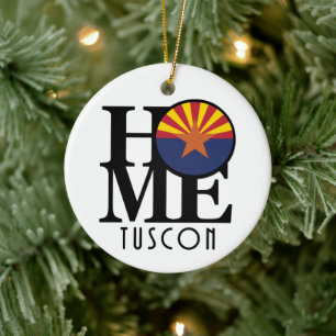 HOME Tuscon Arizona Ceramic Tree Decoration