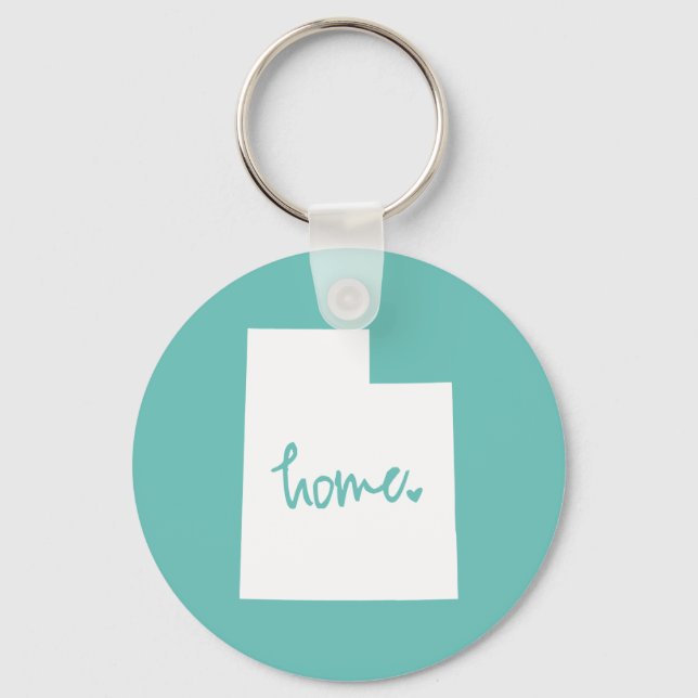 Home Utah Custom Colour Key Ring (Front)