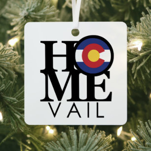 HOME Vail Colorado Metal Tree Decoration