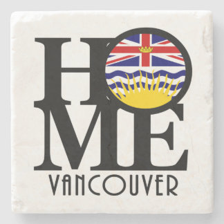 HOME Vancouver (BC Flag) Stone Coaster