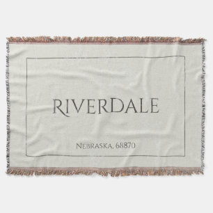 Home, Vintage, Minimalist, Hometown, State Throw Blanket