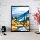 Home Wall Decor, Beautiful Mountain Landscape Canvas Print<br><div class="desc">Add a touch of modern Scandinavian design to your home with this stunning abstract landscape print.</div>