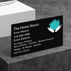 Home Watch Services Business Card Design