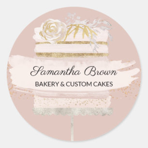 Home Wedding Cake Maker Classic Round Sticker